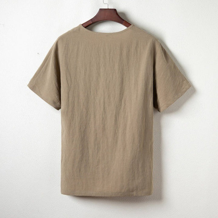 Retro Cotton Linen Button-down Shirt