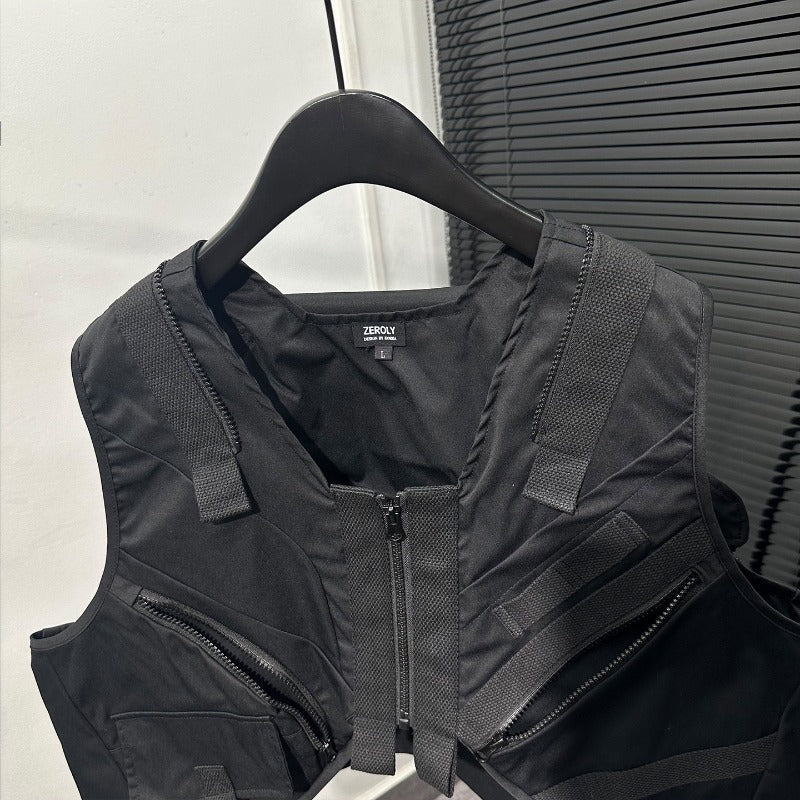 Techwear Stand-collar Multi-pocket Vest