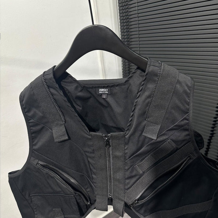 Techwear Stand-collar Multi-pocket Vest