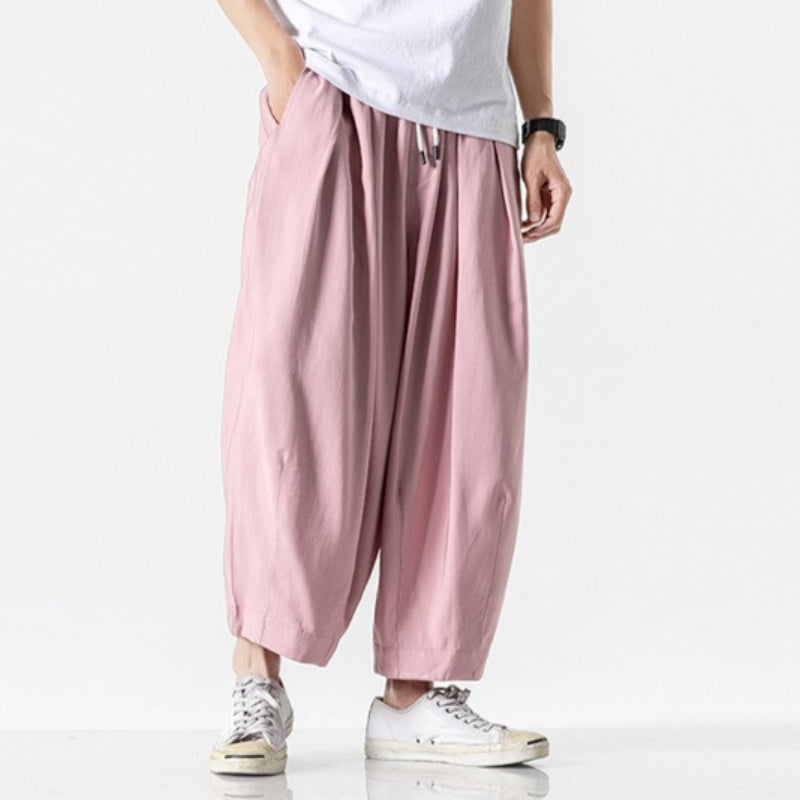 Straight-leg Casual Retro Lantern Pants