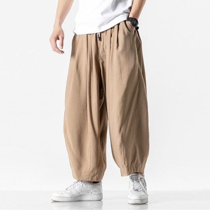 Straight-leg Casual Retro Lantern Pants