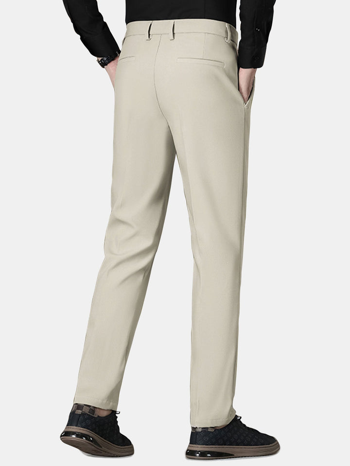 Warm Fleece-Lined Slim Fit Tapered Trousers