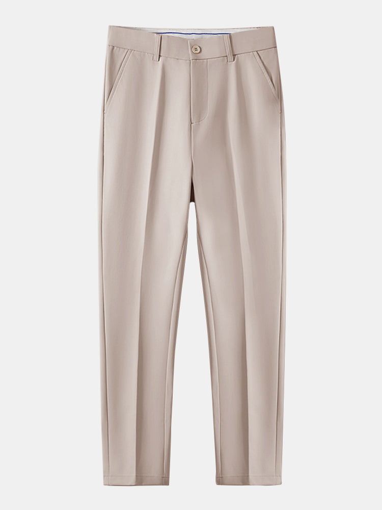 Contrast Stripe Trim Waffle Knit Polo &amp; Slim Fit Tapered Trousers