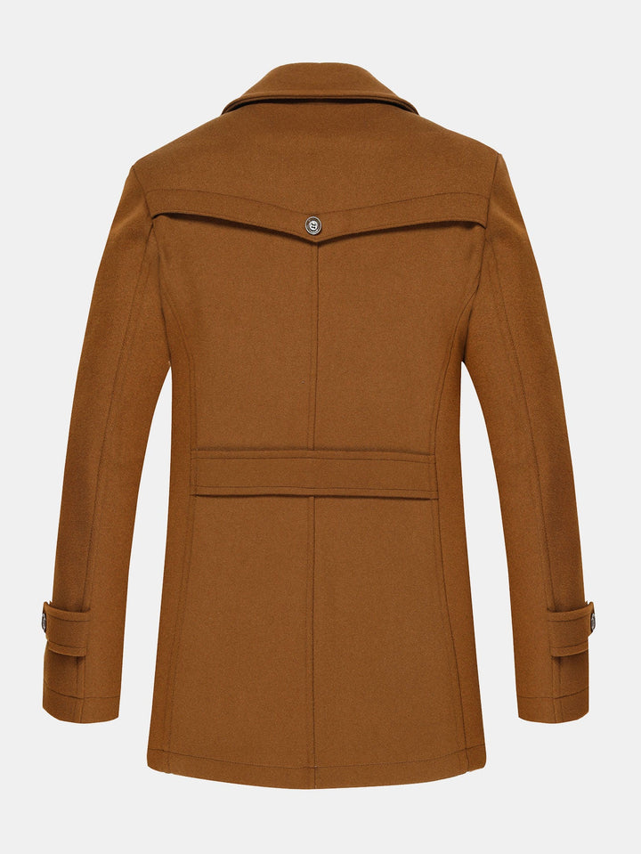 Double Layer Detachable Neck Woolen Coat