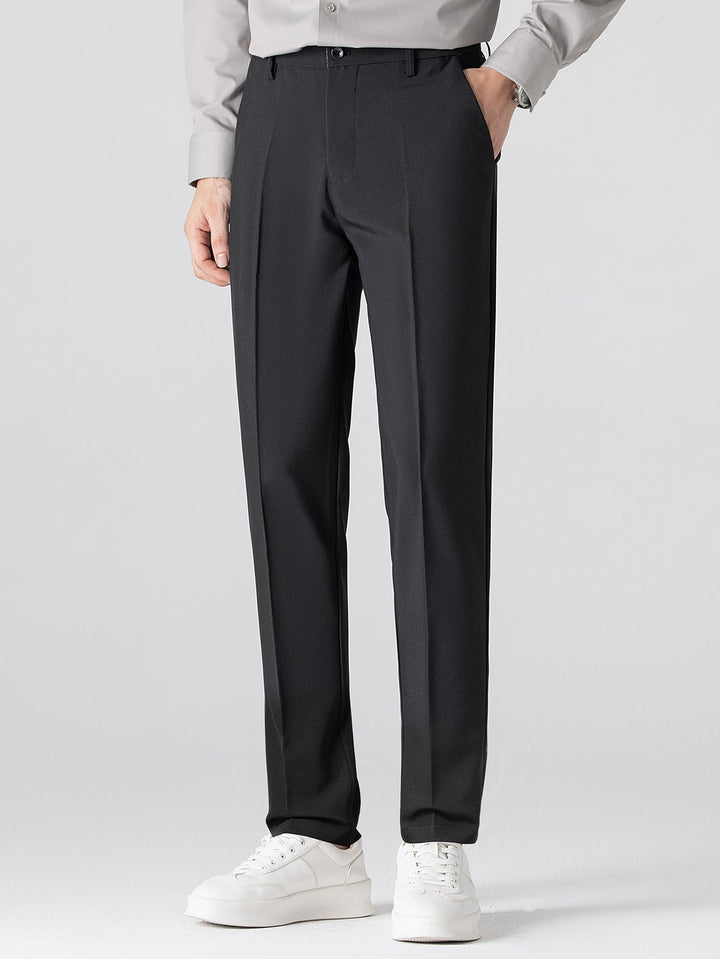 Geometric Jacquard Knitted Polo Shirt &amp; Slim Fit Tapered Trousers