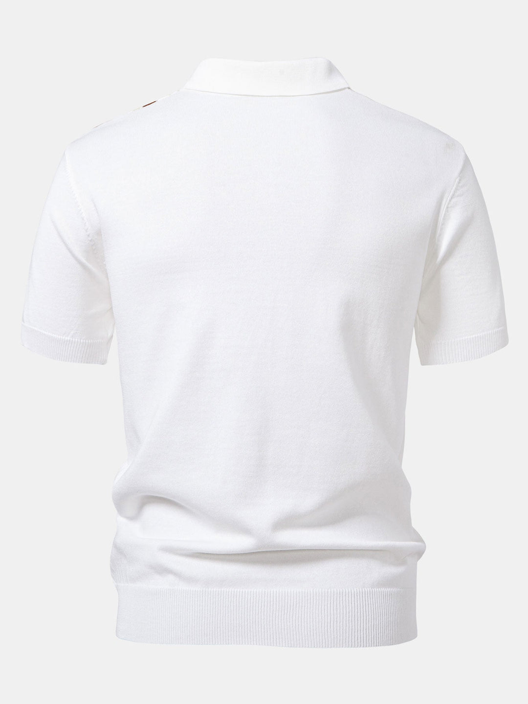 Stripe Knit Zip Up Polo Shirt &amp; Slim Fit Tapered Trousers