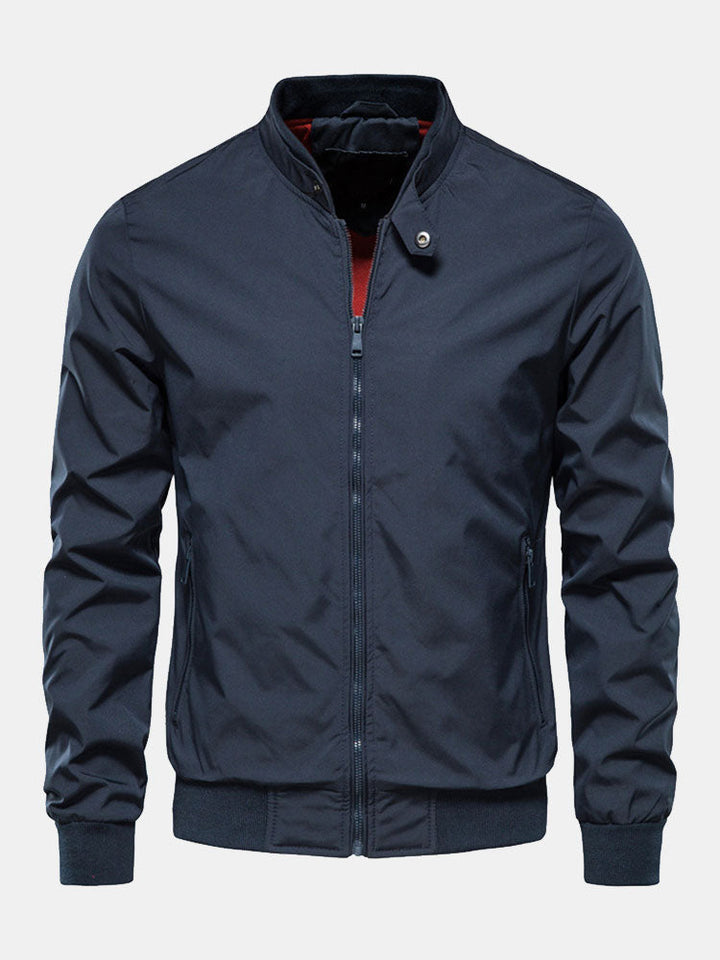 Stand Collar Zip Up Jacket