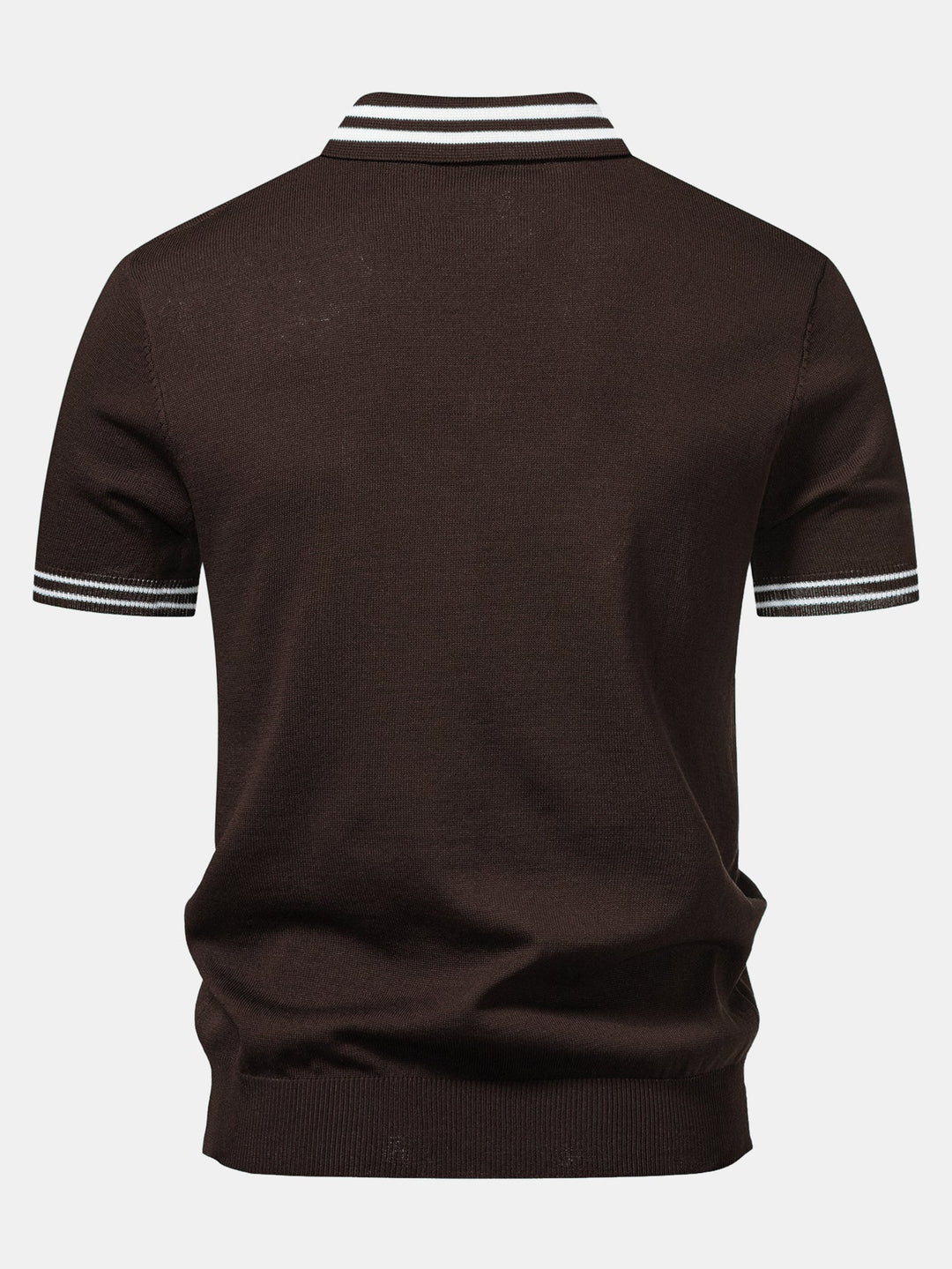 Contrast Trim Twisted Jacquard Knit Polo &amp; Slim Fit Tapered Trousers