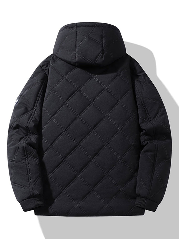 Faux Fur Lined Hooded Quilted Jacket