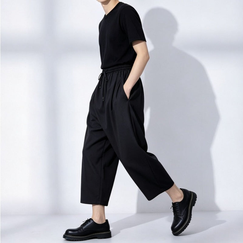 Japanese Drapey Loose High Waisted Wide-leg Pants