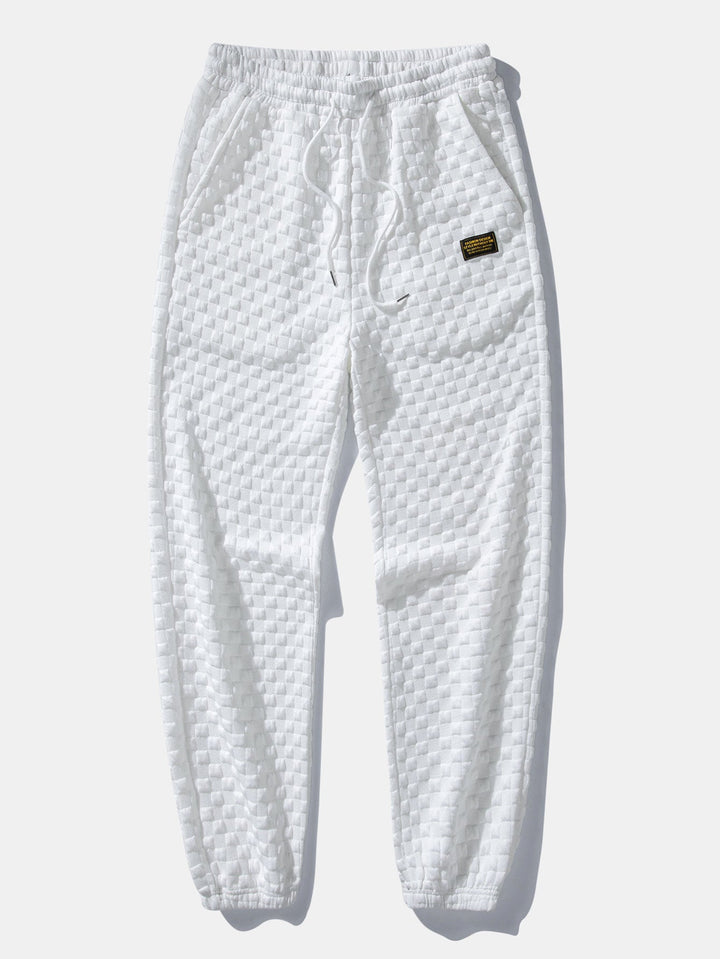 Checkerboard Jacquard Jogger Pants