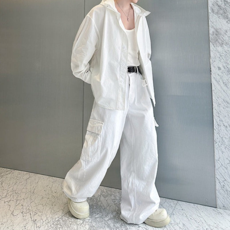 Casual Loose Hooded Shirt Jacket