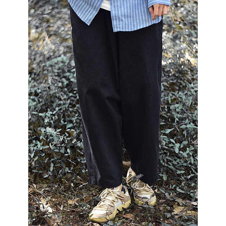 Loose-fitting Wide-leg Casual Straight-leg Pants