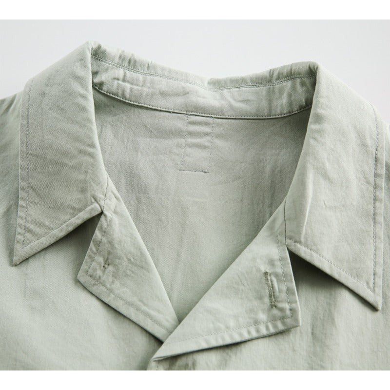 Boxy-fit Cotton Utility Short-sleeve Cotton Shirt