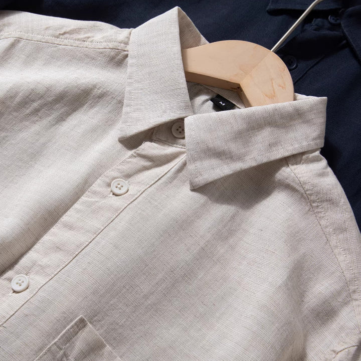 Linen Drape Loose Casual Shirt