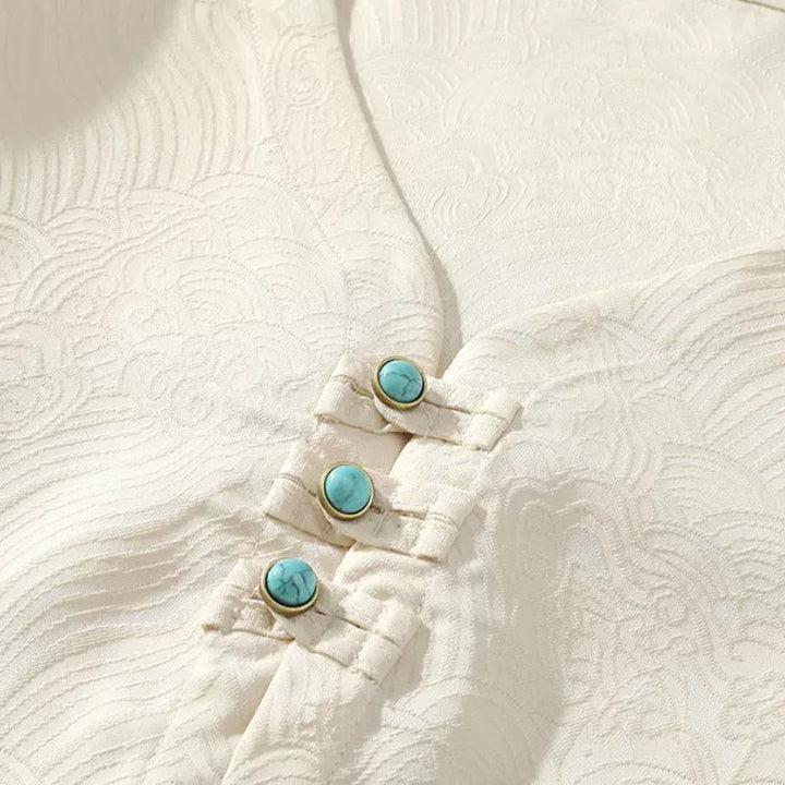 V-neck Thin Satin Shirt