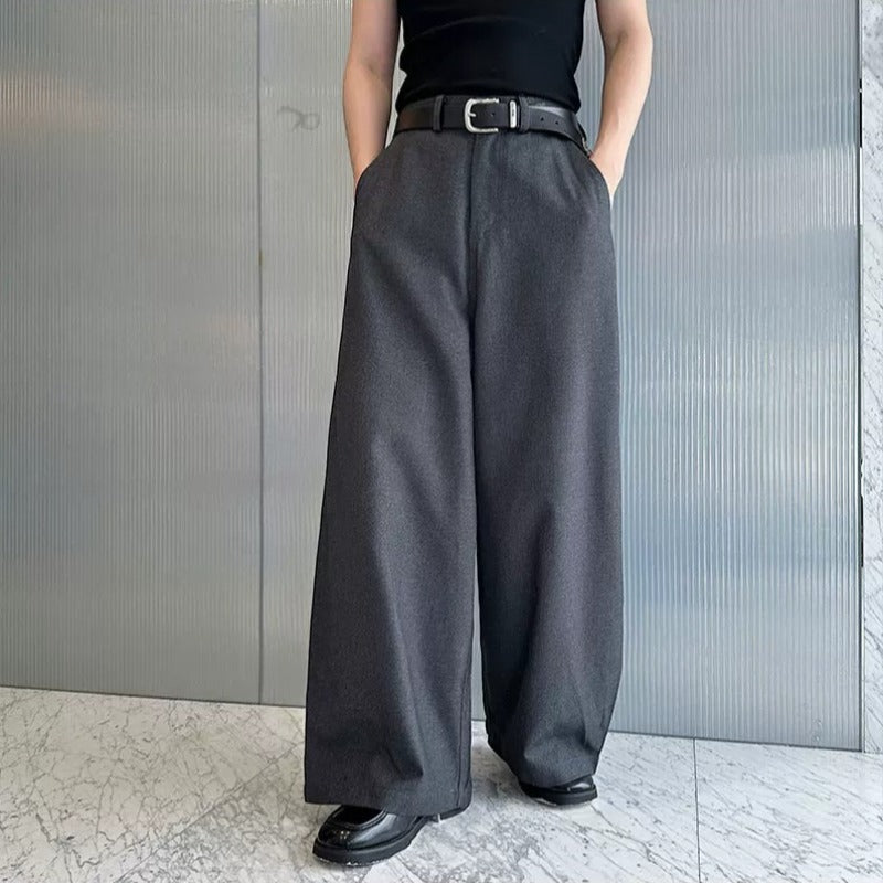 Drapey Casual Wide-leg Trousers