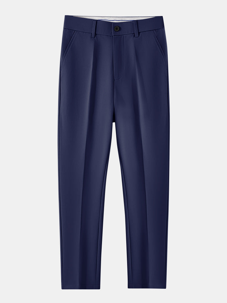 Striped Knitted Polo Shirt &amp; Slim Fit Tapered Trousers