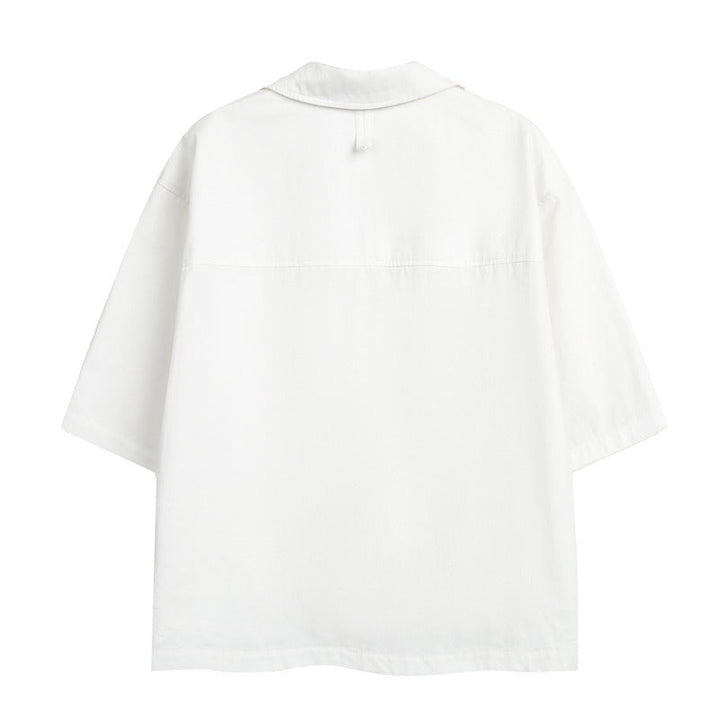 Boxy-fit Cotton Utility Short-sleeve Cotton Shirt