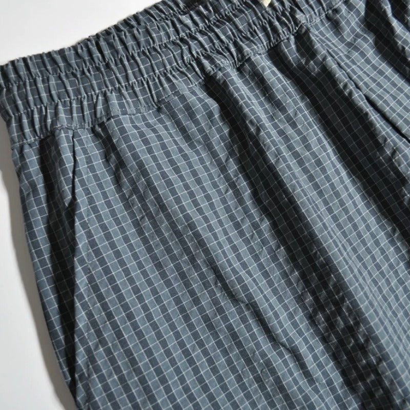 Outdoor Seersucker Plaid Beach Shorts