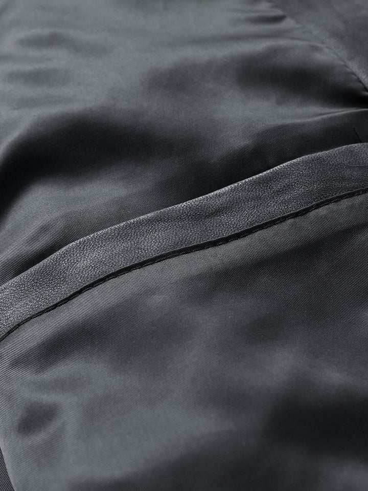 Textured PU Leather Jacket