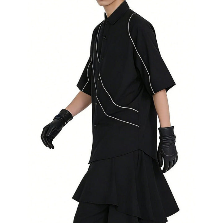 Loose-Fit Casual Lapel T-Shirt