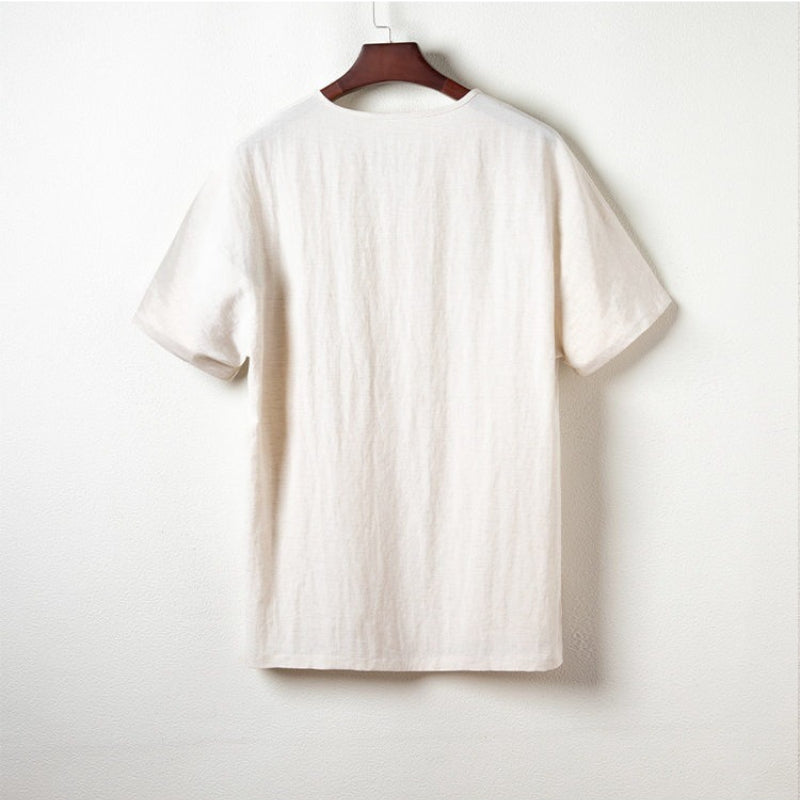 Retro Cotton Linen Button-down Shirt