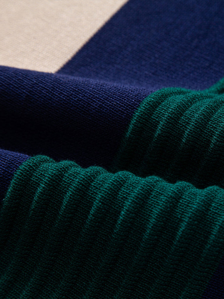 Textured Color Block Knit Polo &amp; Slim Fit Tapered Trousers