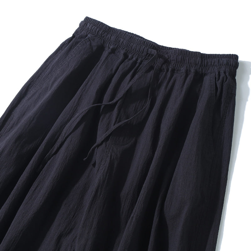 Summer Wide-Leg Crop Pants