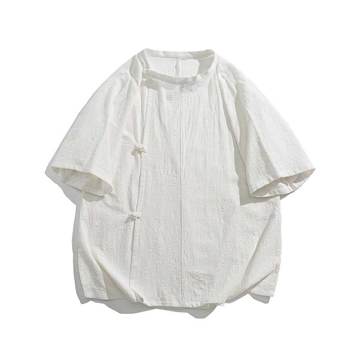 Retro Button-down Short-sleeved Shirt
