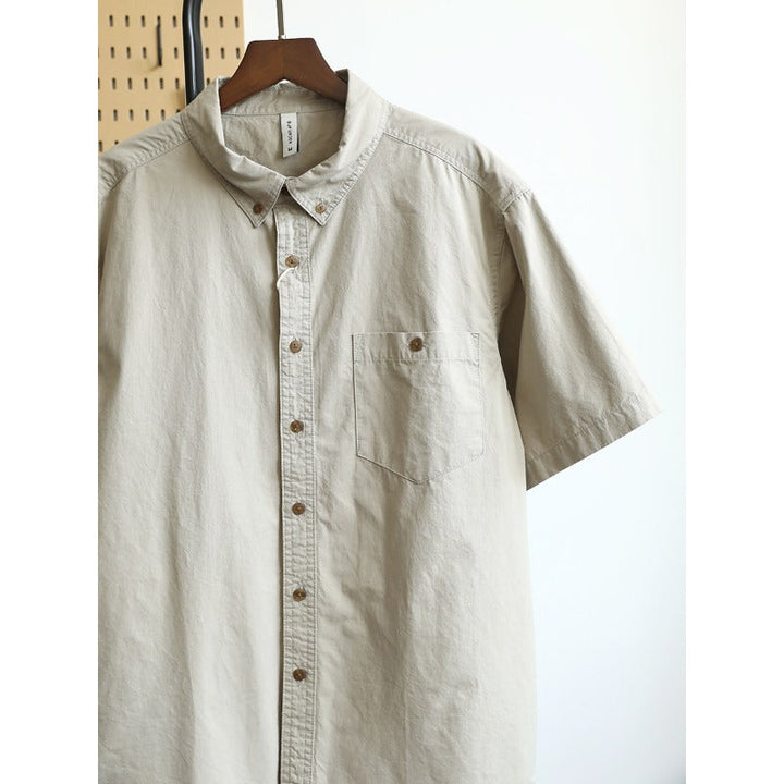 Japanese Retro Cotton Cargo Shirt