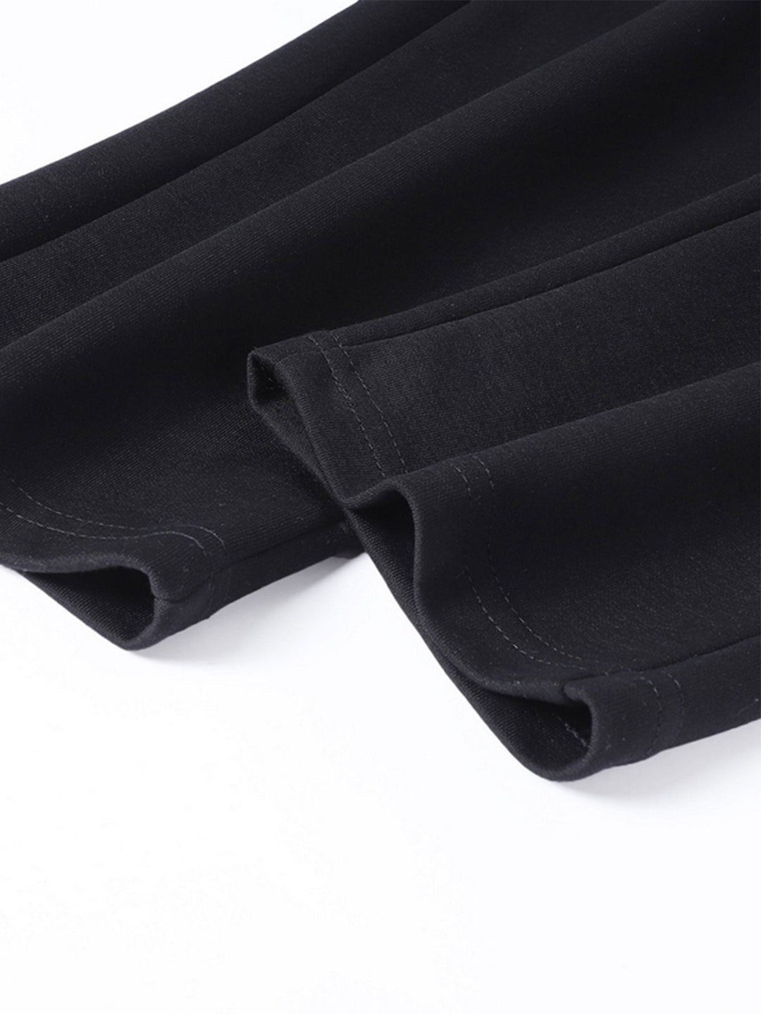 3 Pieces Solid Zipper Pocket Cotton Straight Leg Pants