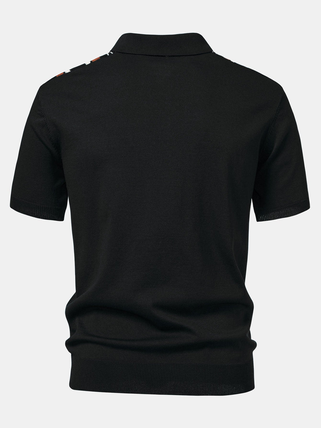 Stripe Knit Zip Up Polo Shirt &amp; Slim Fit Tapered Trousers