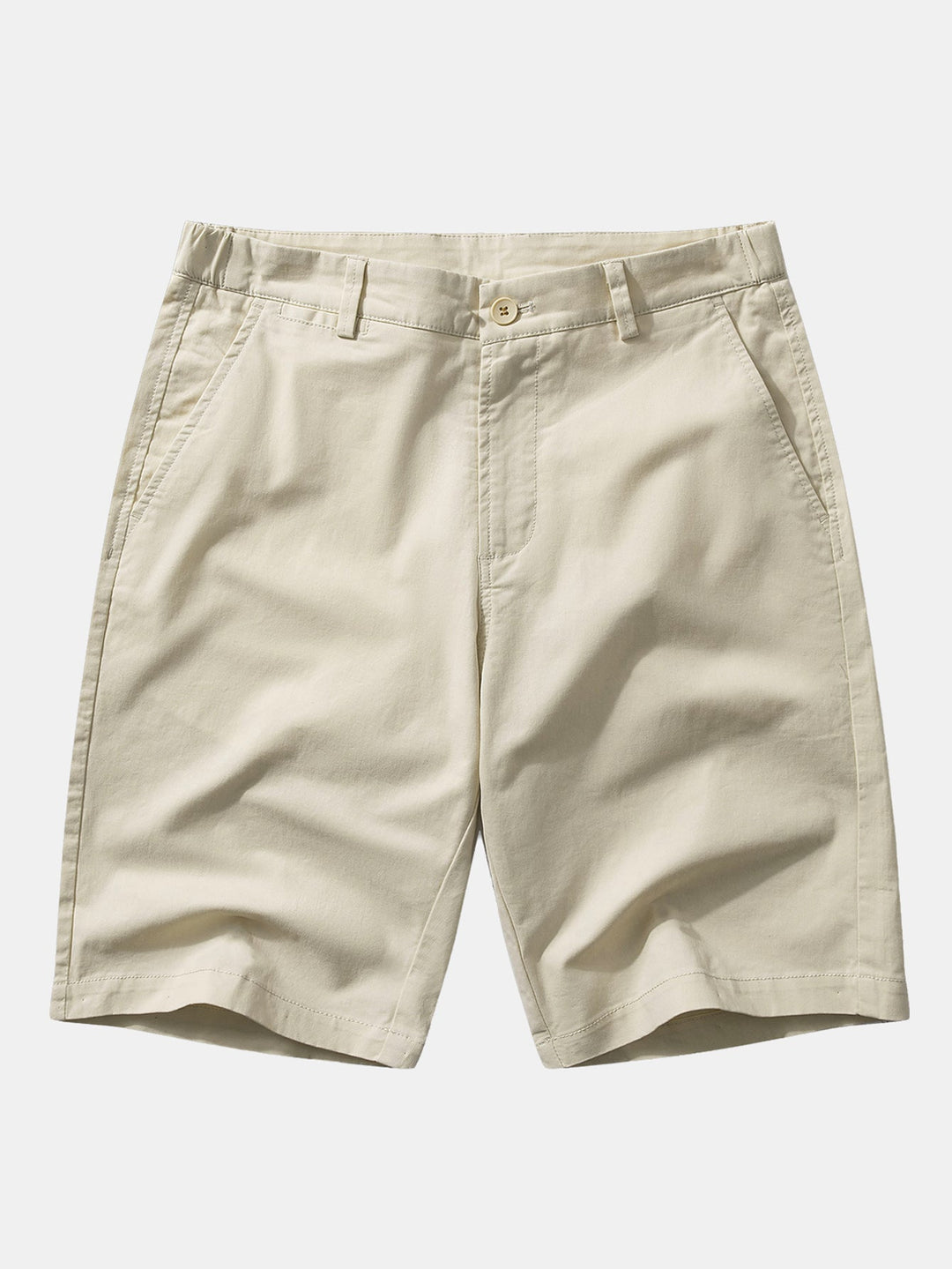 Stripe Knit Zip Up Polo Shirt &amp; Cotton Chino Shorts