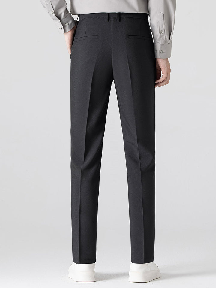 Contrast Striped Ribbed Knit Polo &amp; Slim Fit Tapered Trousers