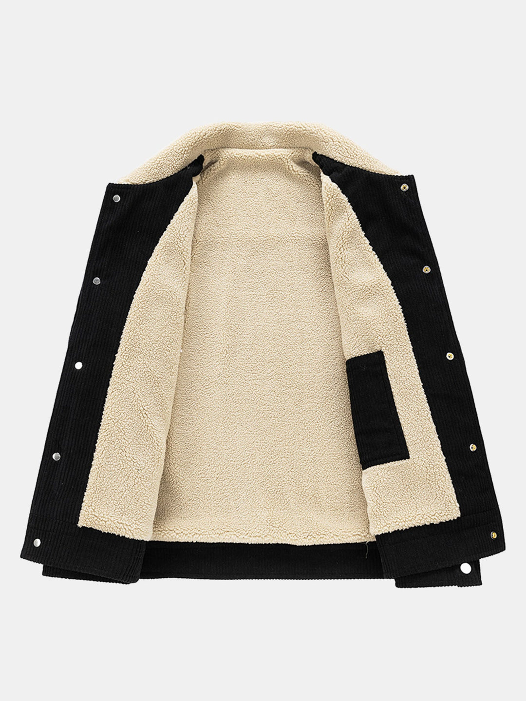 Teddy Lined Corduroy Button Up Jacket