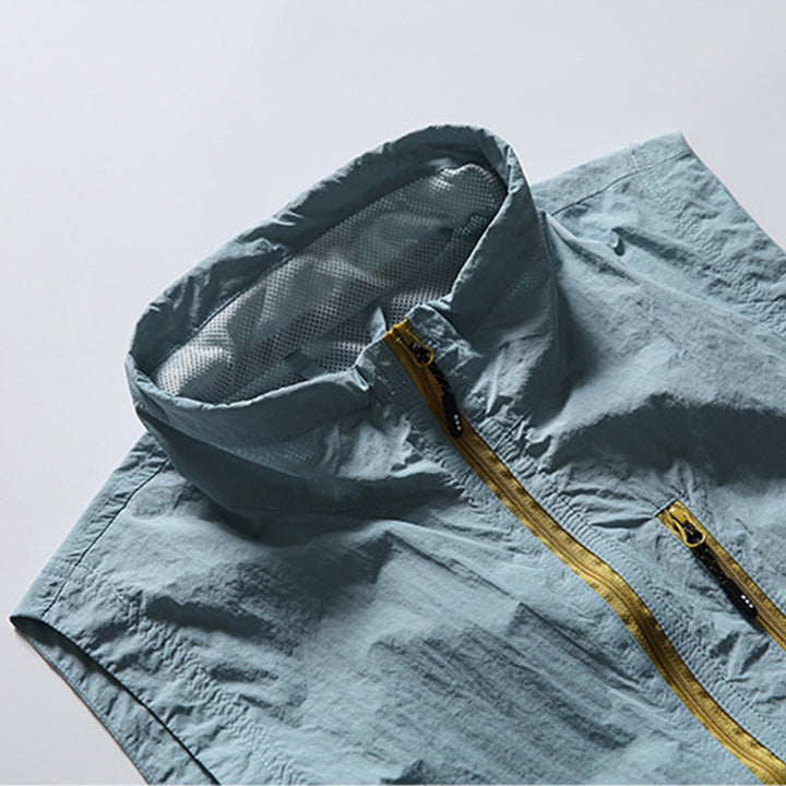 Outdoor Bright-Colored Quick-Drying Stand-Collar Vest