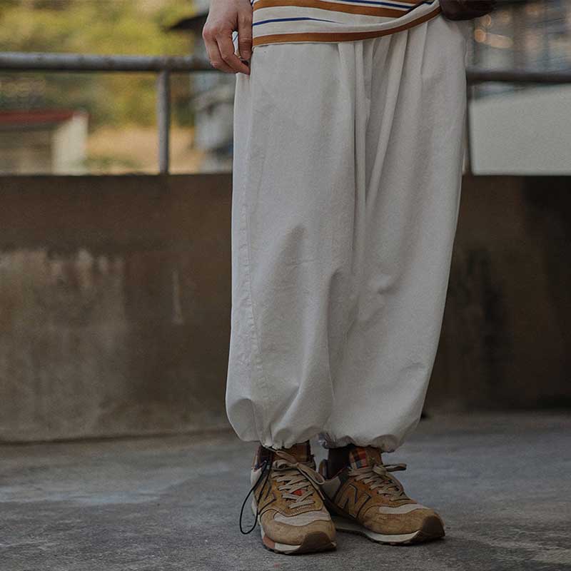 Japanese Retro Loose Straight Leg Casual Pants