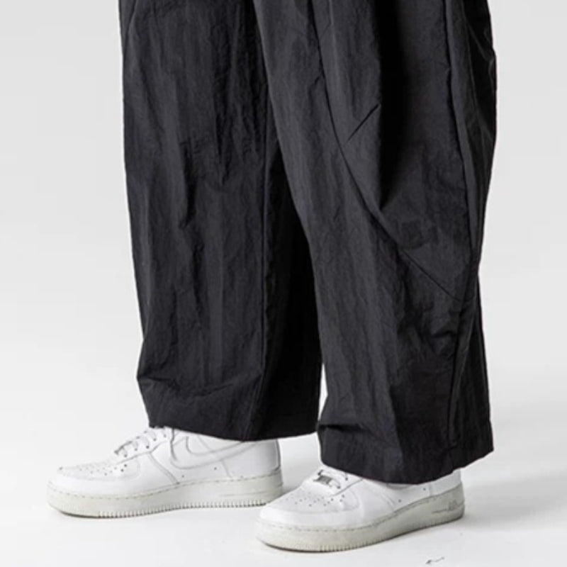 Retro Quick-drying Pleated Outdoor Trousers