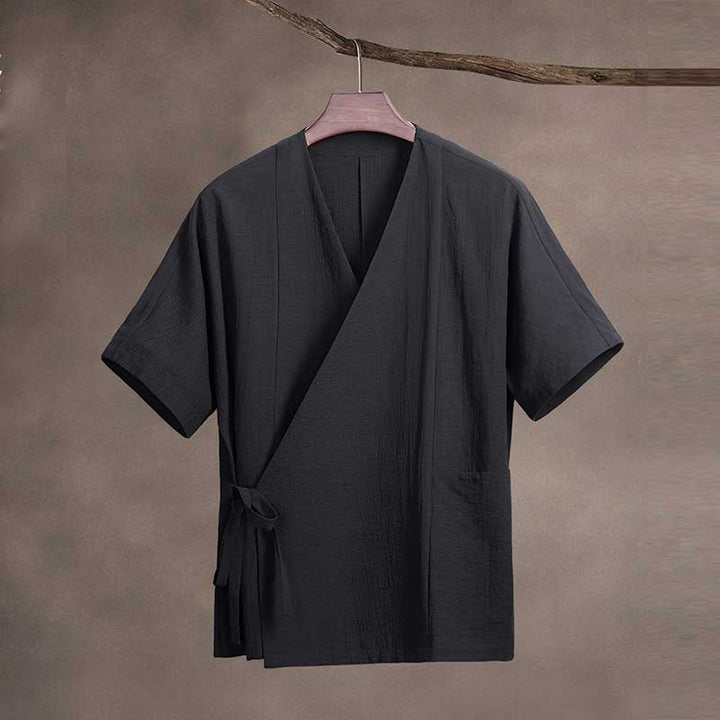 Retro Casual Slanted Placket Cardigan