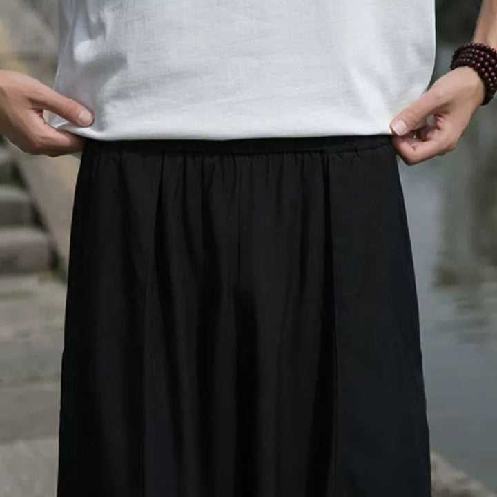 Large Pocket Ice Silk Quick-drying Drape Wide-leg Straight Pants