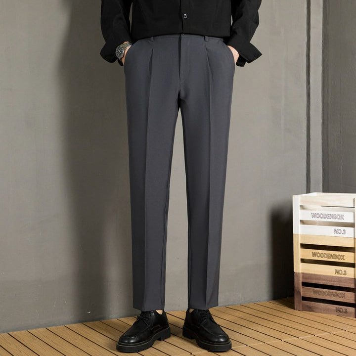 Slim-Fit  Fluid Straight-Leg Suit Trousers