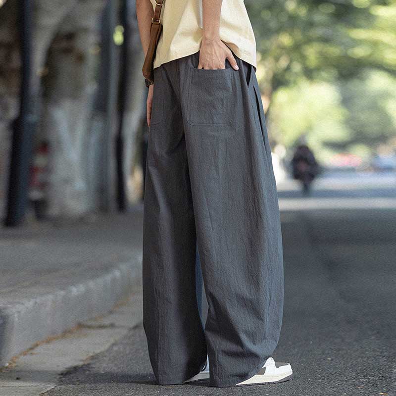 Casual Wide-leg Curved Pants