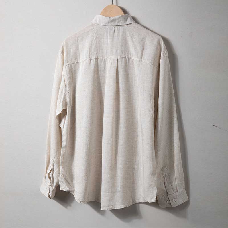 Linen Drape Loose Casual Shirt