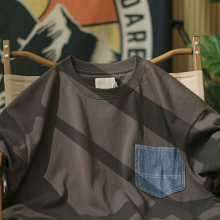 300g Heavyweight Denim Pocket Loose T-Shirt