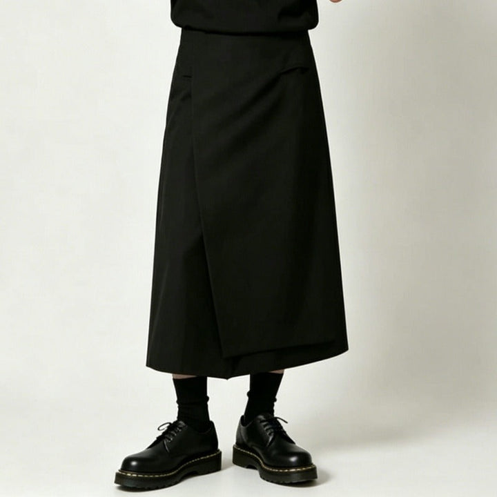 Wide-Leg Loose-Fit Culottes  Skirt-Pants