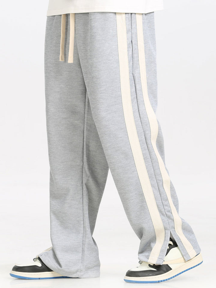 Slit Hem Stripe Pants