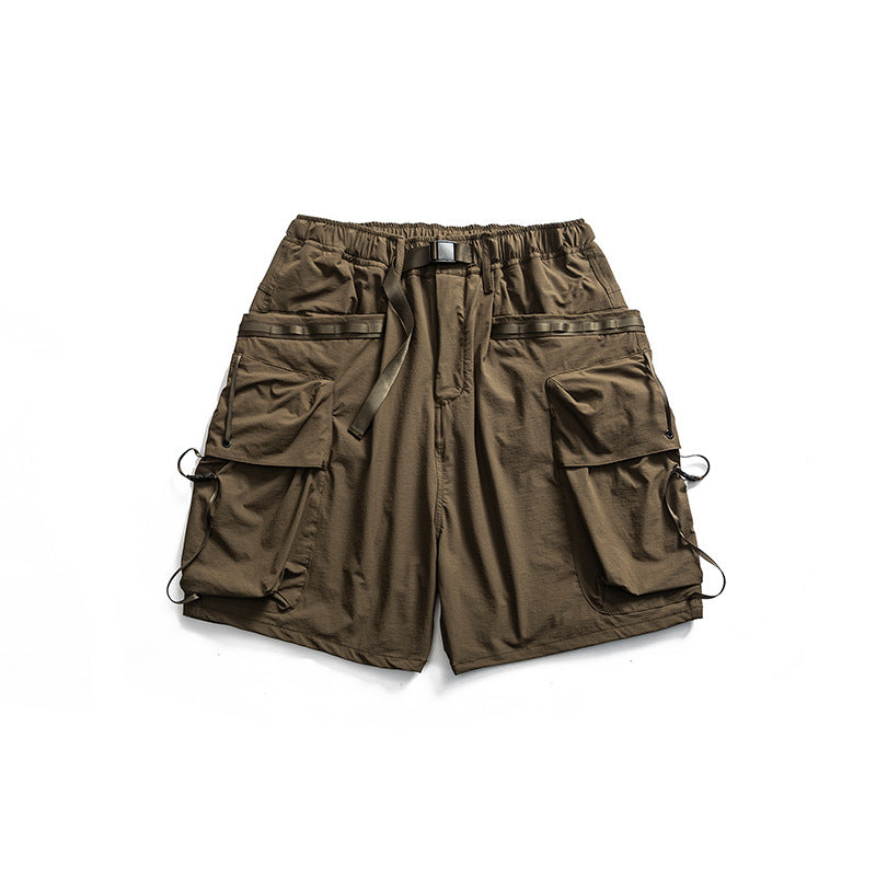 Large Pockets Loose-fitting Casual Shorts
