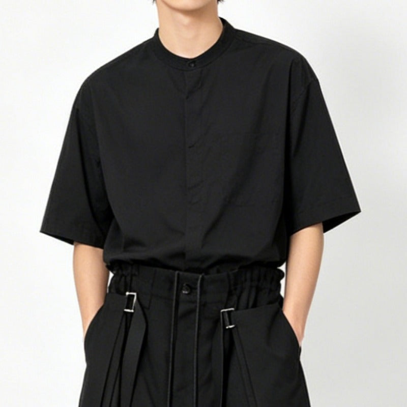 Japanese Drapey Tencel Short-Sleeve Shirt