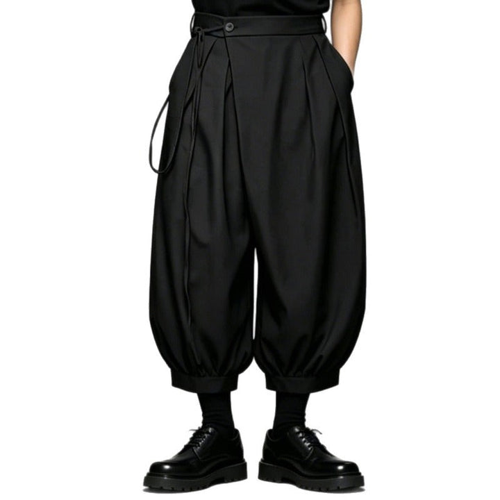 Japanese High-Waisted Cropped Balloon Pants